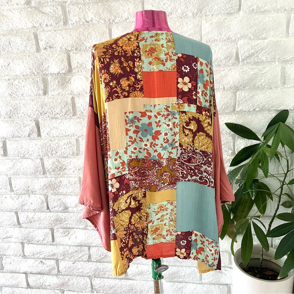 Vintage Patchwork Kimono Cardigan - Picture 2 of 4